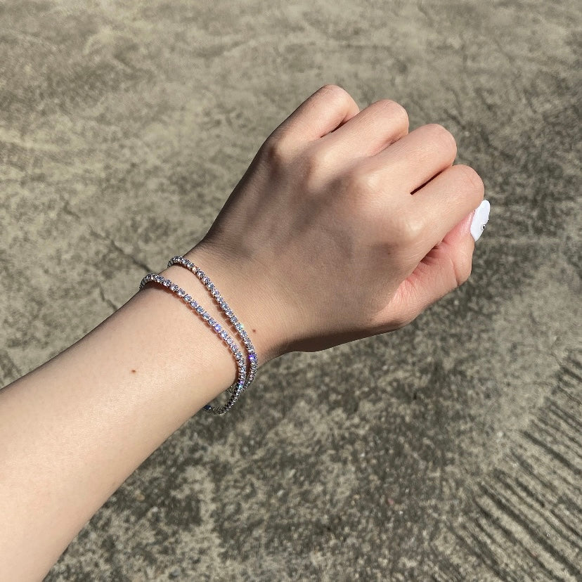 【Jooli Jewellery】 Blings莫桑鑽手鍊| S925銀飾品