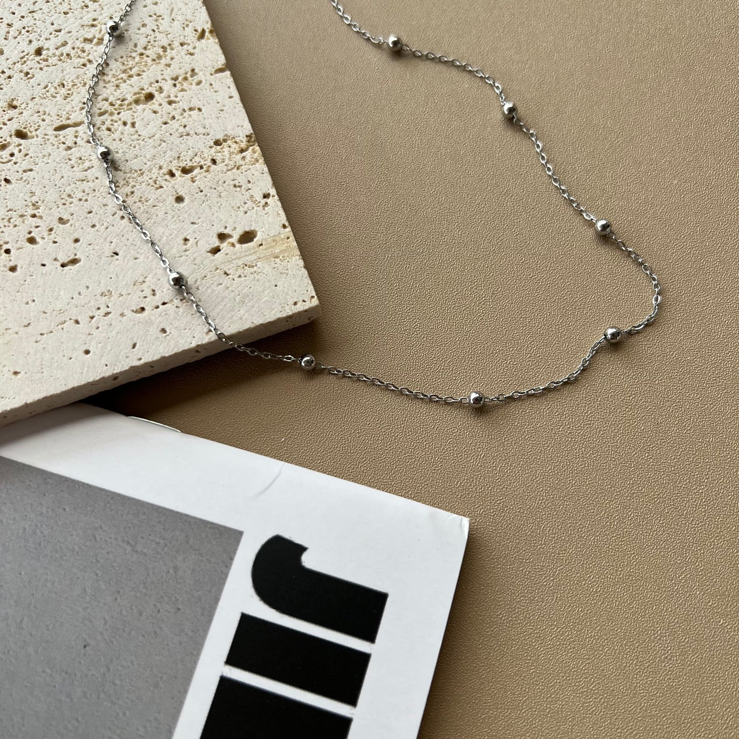 【Jooli Jewellery】 Polly Necklace 波珠項鍊 | S925銀項鍊|疊戴項鍊