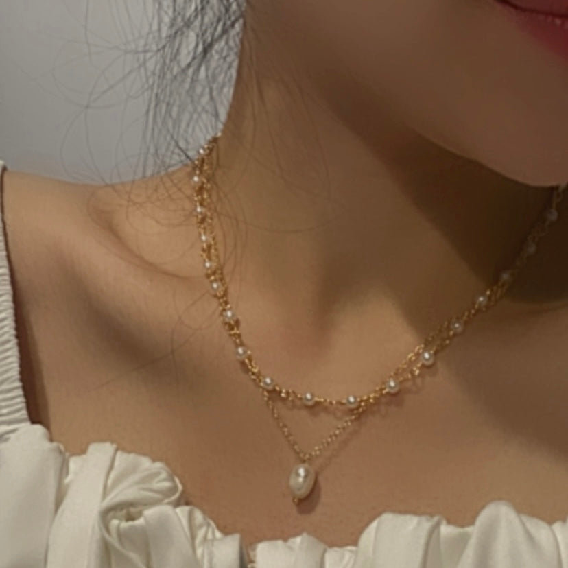 【Jooli Jewellery】Ineffable仙女珍珠項鍊|18k鍍金飾品|珍珠項鍊