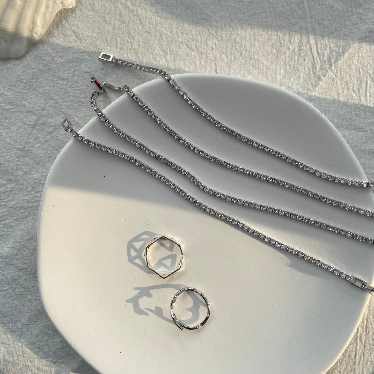 【Jooli Jewellery】 Blings莫桑鑽手鍊| S925銀飾品