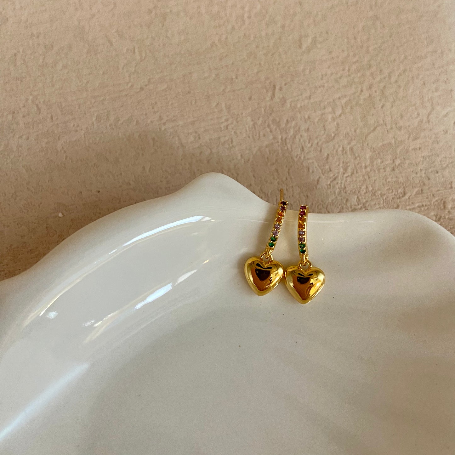 【Jooli Jewellery】Iridescent吊墜耳環|18k鍍金飾品|耳環