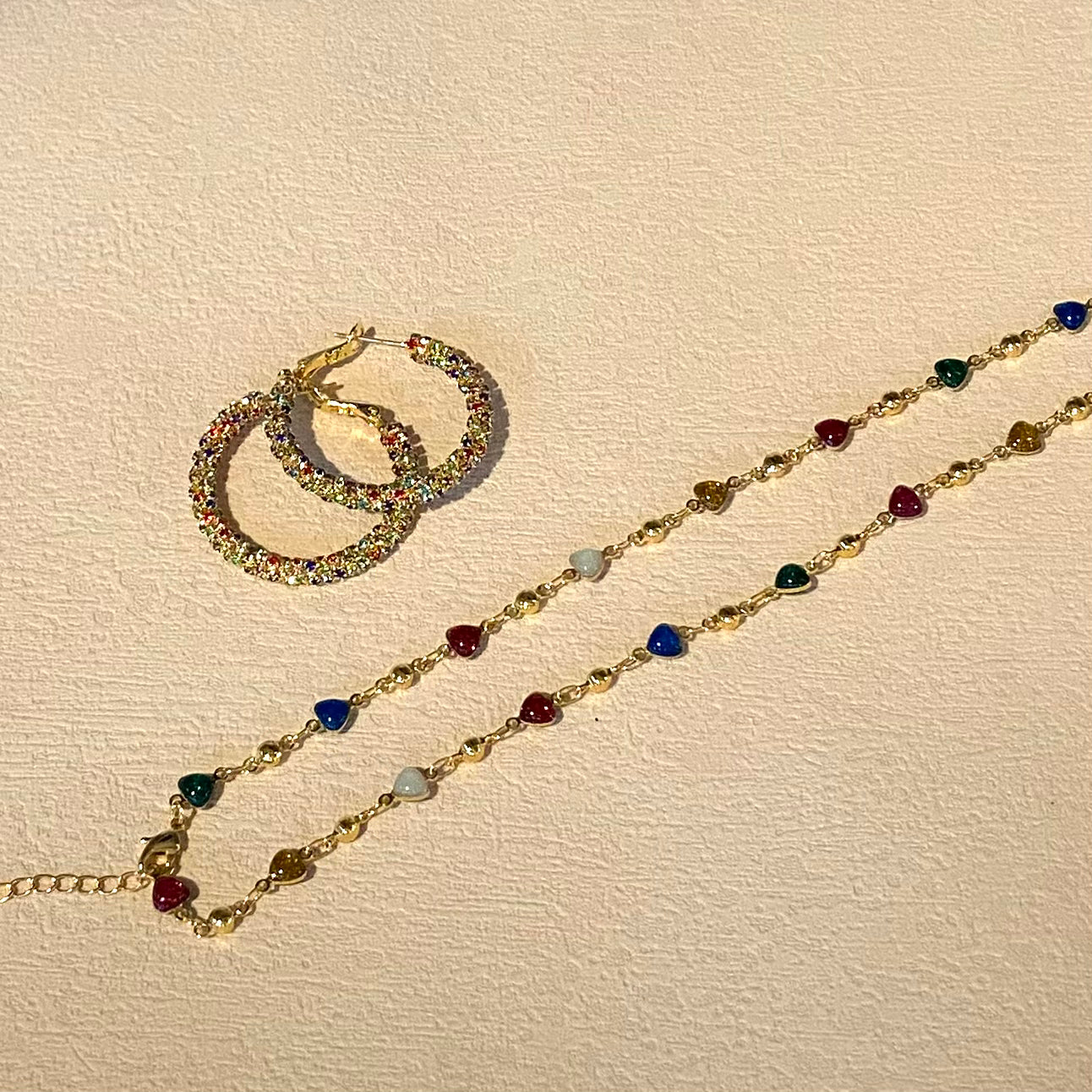 【Jooli Jewellery】Iridescent彩鑽項鍊|18k鍍金飾品|日常項鍊