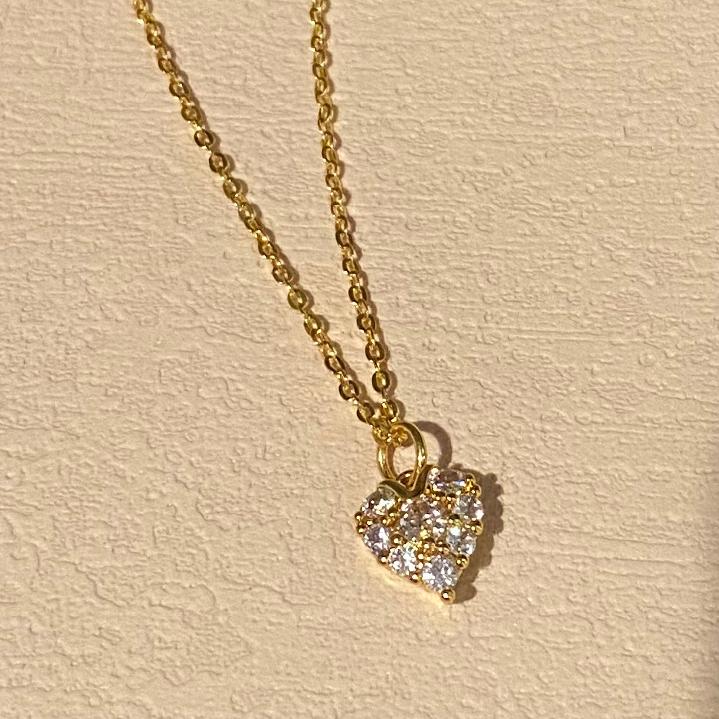 【Jooli Jewellery】Limerence愛心鑽項鍊|18k鍍金飾品|愛心項鍊