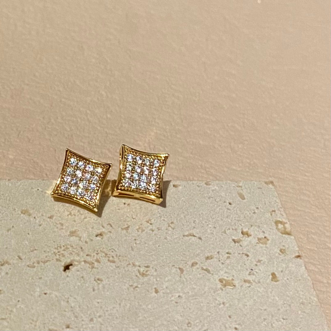 【Jooli Jewellery】Limerence方形耳環|18k鍍金飾品|日常耳環