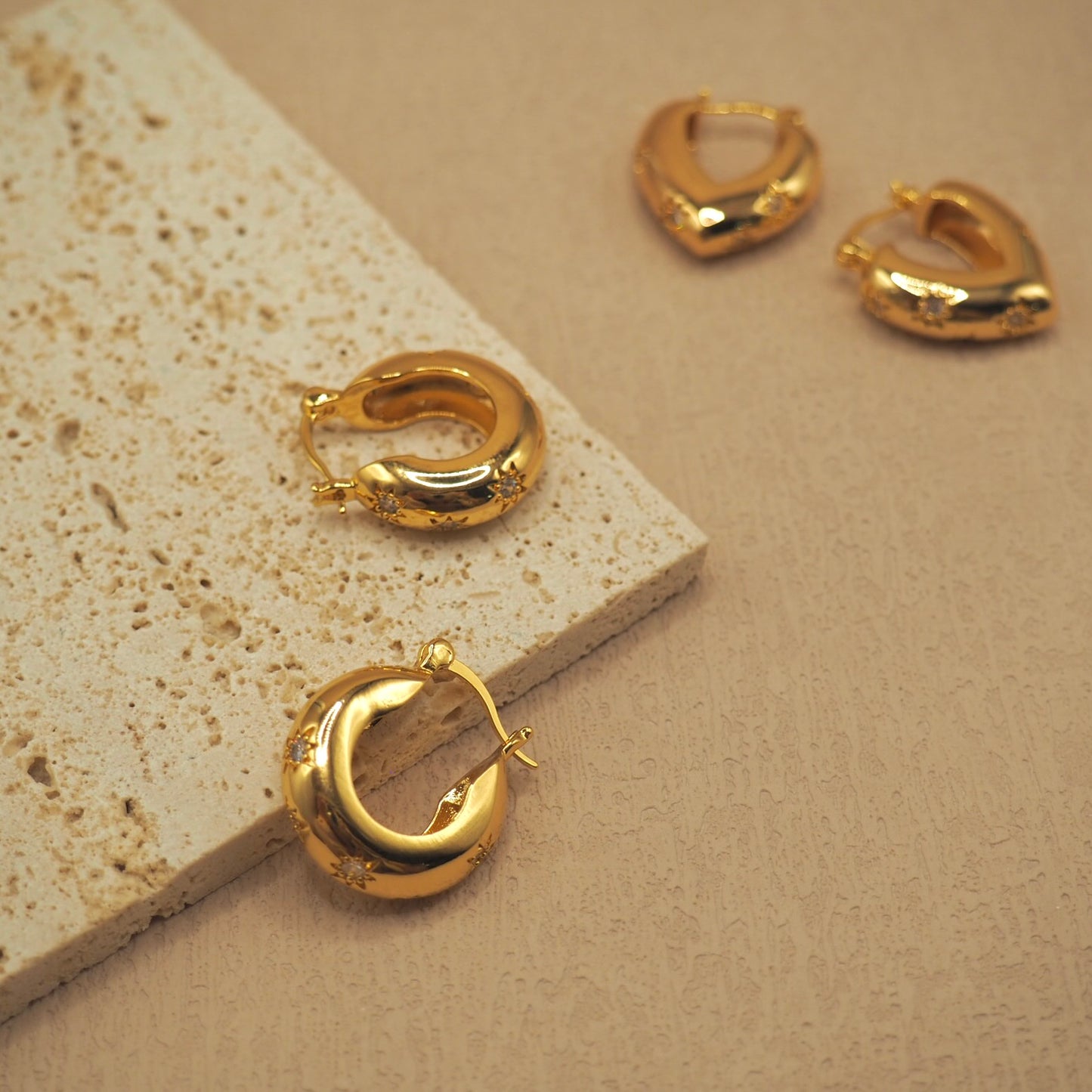 【Jooli Jewellery】Syzygy圓型耳環|18k鍍金飾品|耳環