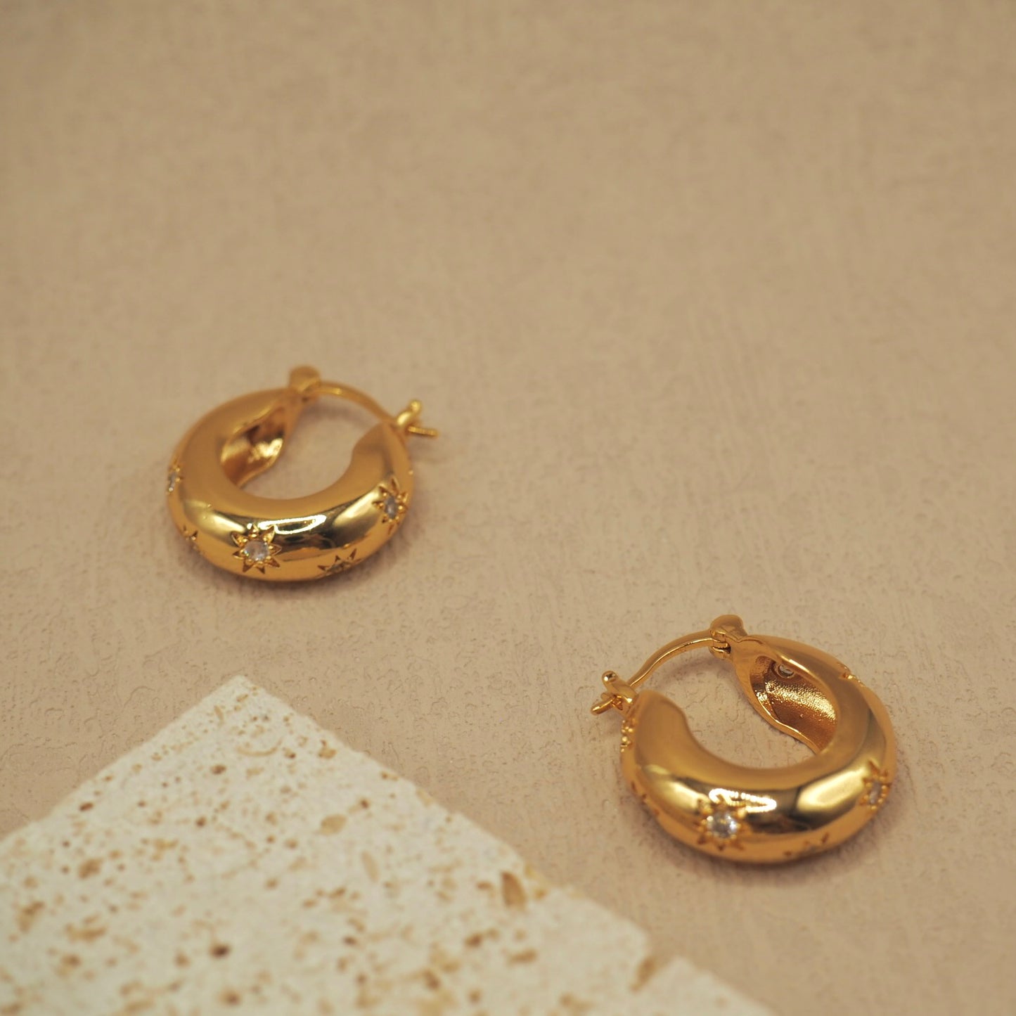 【Jooli Jewellery】Syzygy圓型耳環|18k鍍金飾品|耳環