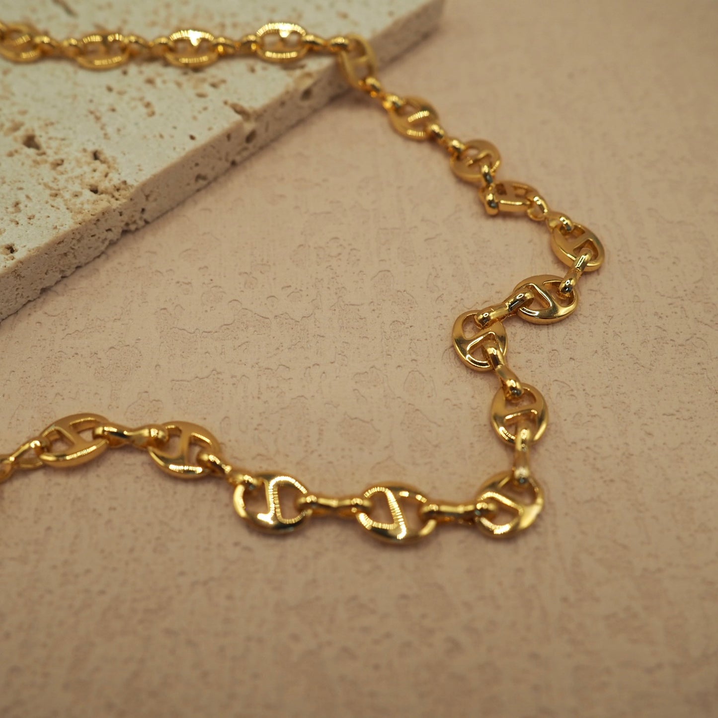 【Jooli Jewellery】Serendipity豬鼻鎖骨鍊|18k鍍金飾品|項鍊