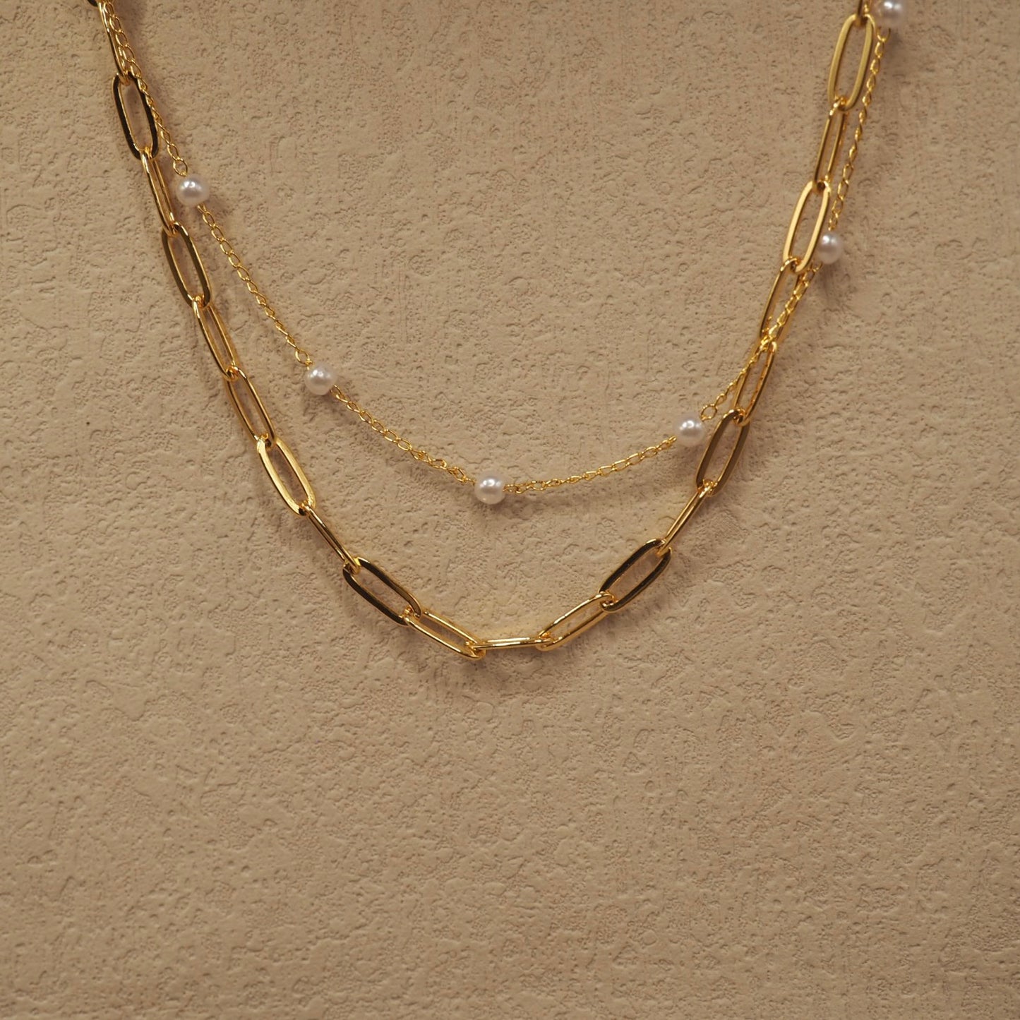 【Jooli Jewellery】Ineffable小珍珠疊戴項鍊|18k鍍金飾品|項鍊
