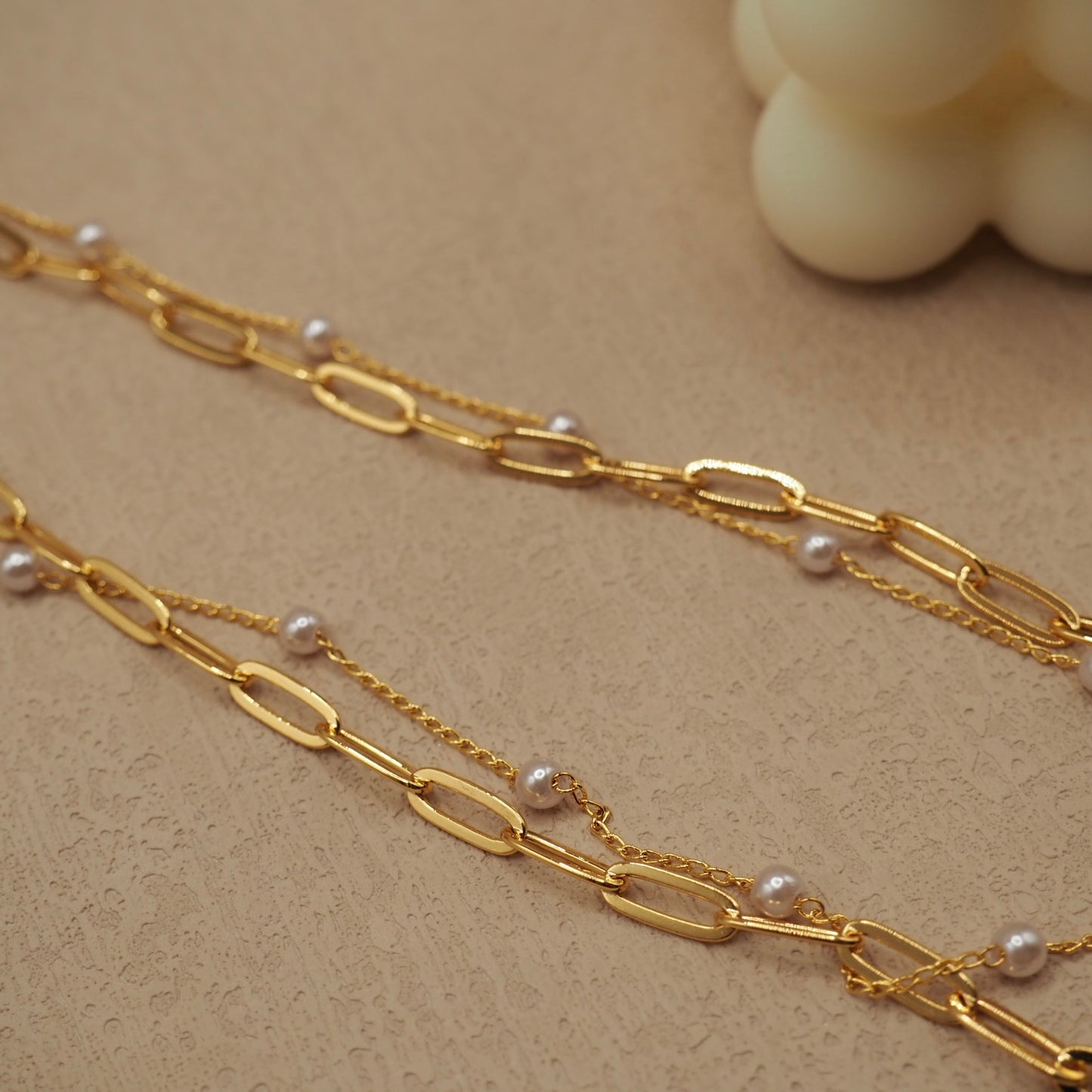 【Jooli Jewellery】Ineffable小珍珠疊戴項鍊|18k鍍金飾品|項鍊