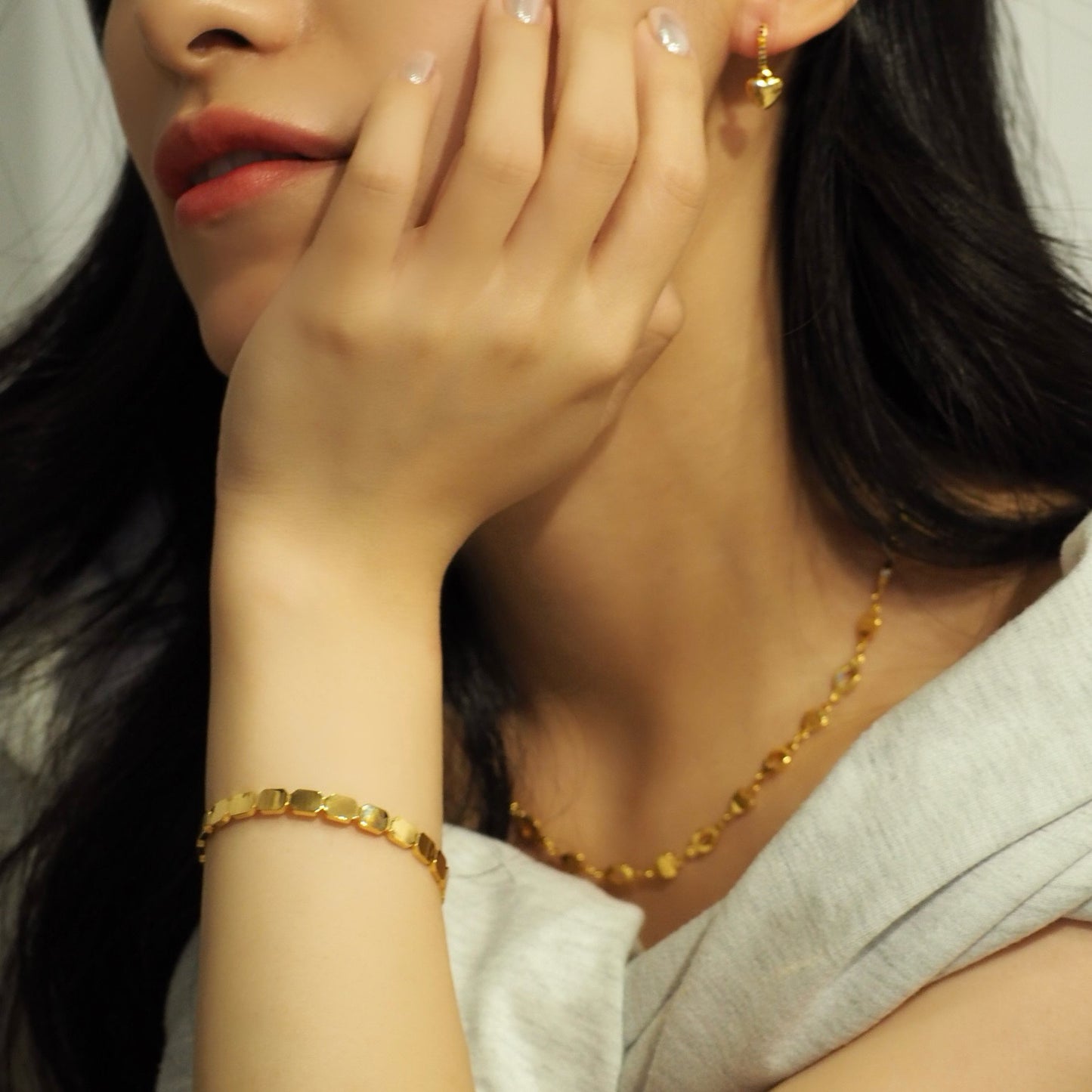 【Jooli Jewellery】Earth簡約手環| 18k鍍金飾品 |日常手環