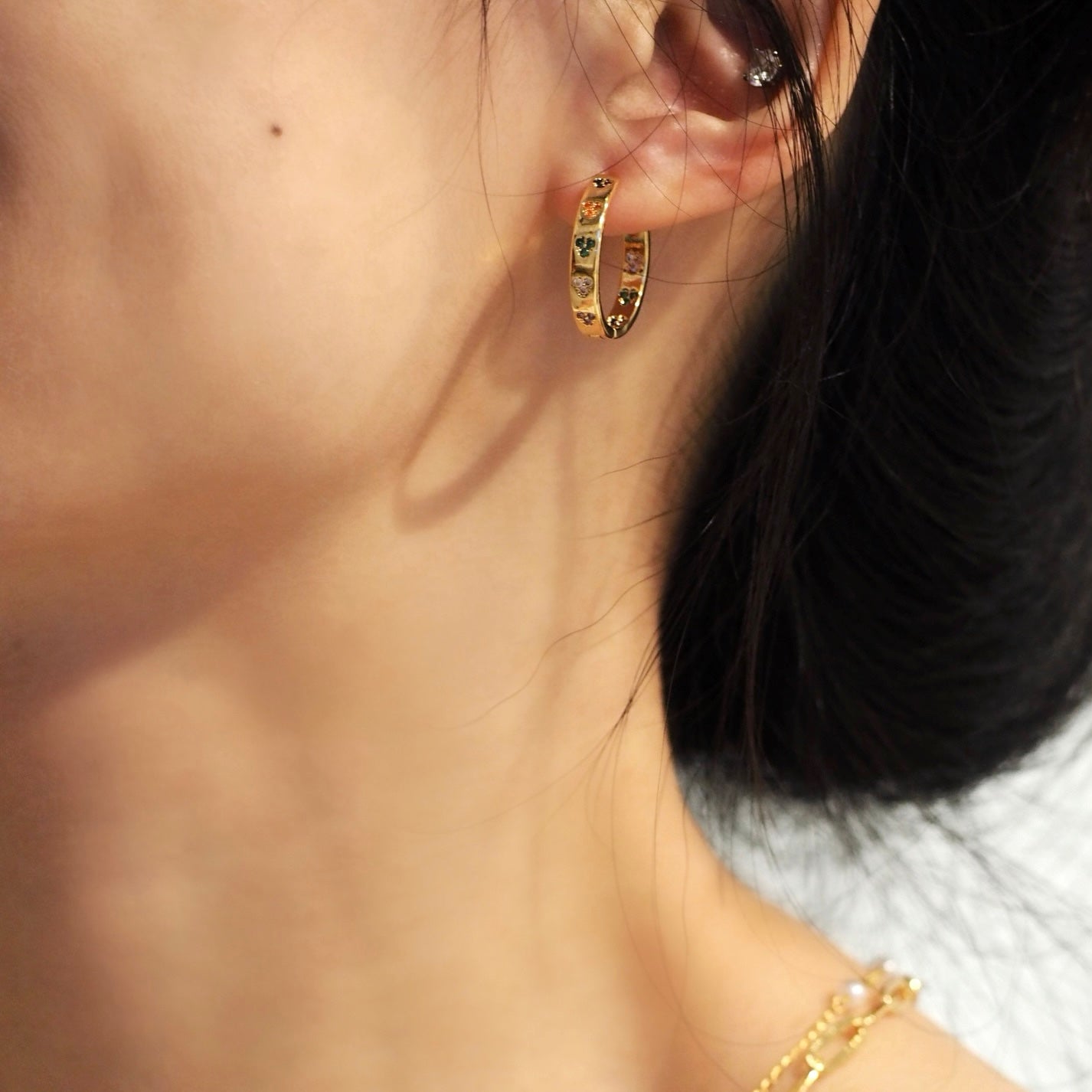【Jooli Jewellery】Earth簡約愛心耳環|18k鍍金飾品|耳環