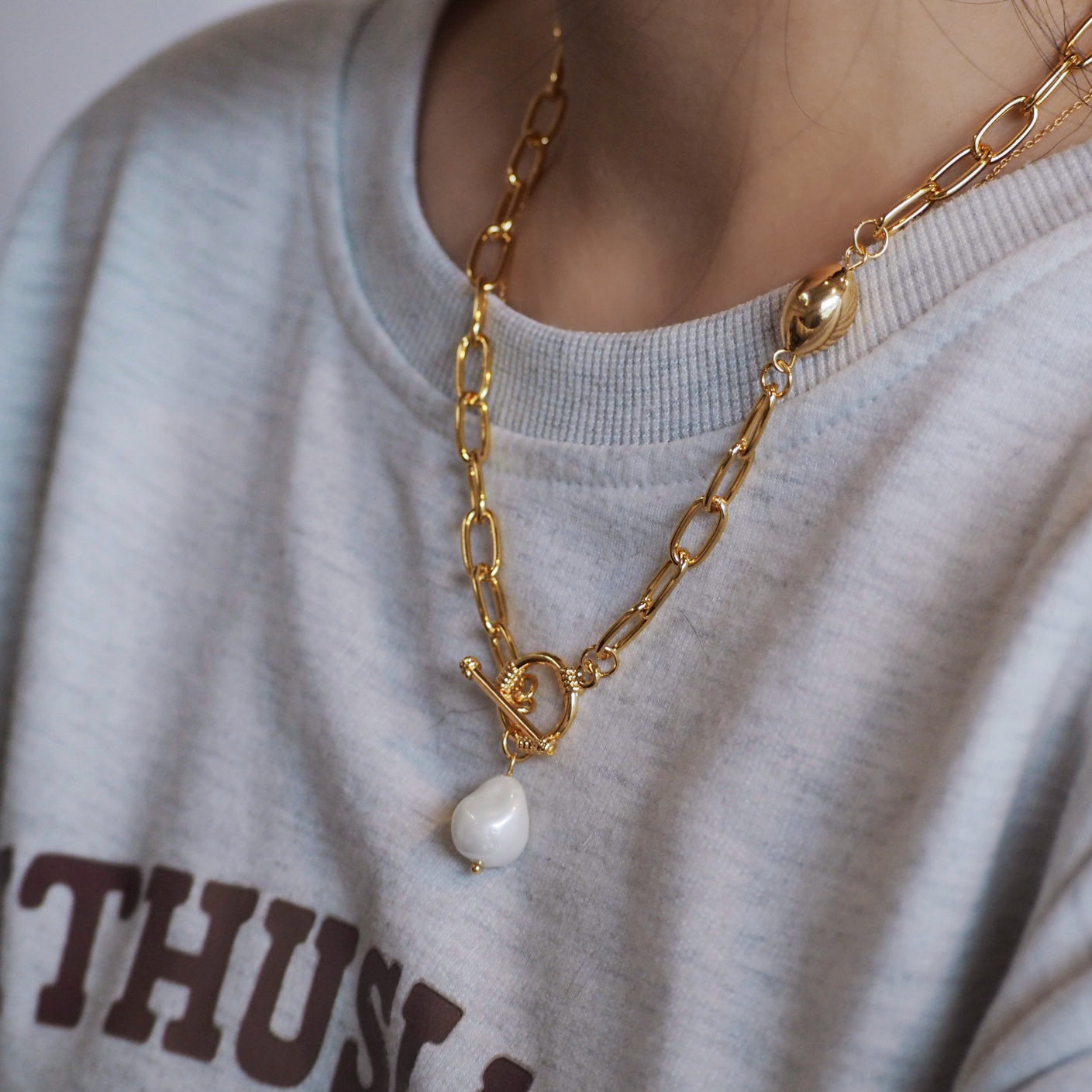 【Jooli Jewellery】Ineffable人魚眼淚項鍊|18k鍍金飾品|項鍊