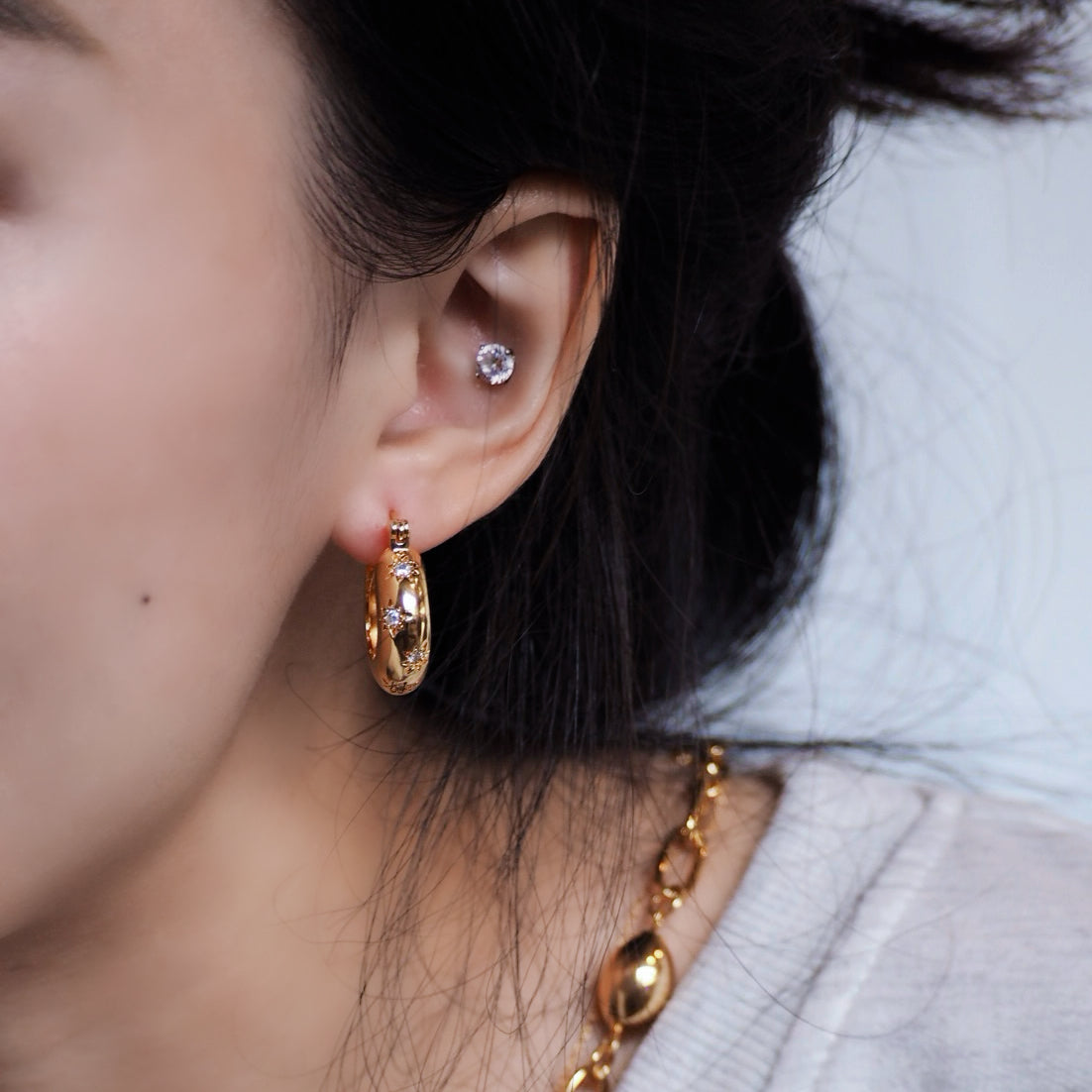 【Jooli Jewellery】Syzygy圓型耳環|18k鍍金飾品|耳環