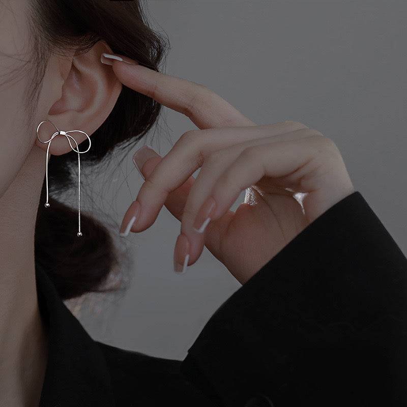 【Jooli Jewellery】Twist Twist Earrings 蝴蝶結耳環 ｜ S925銀飾品